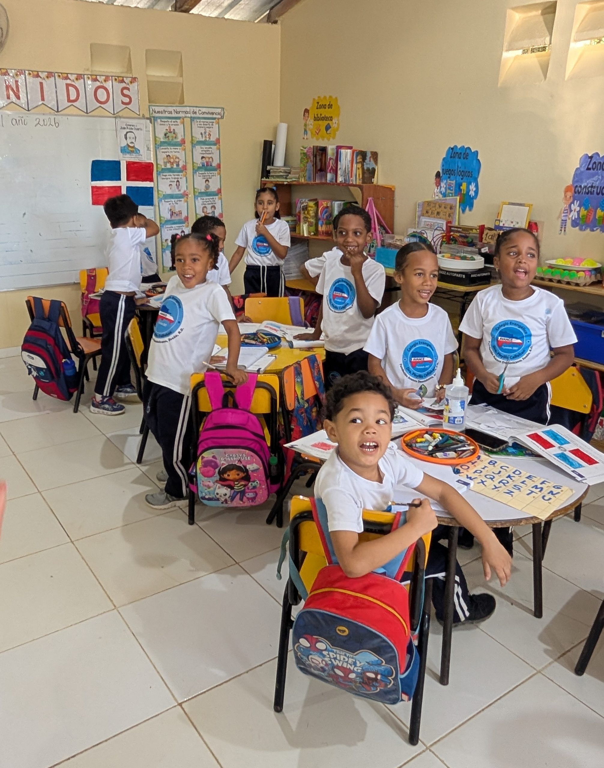 Dominican – Kindergarten students at Dra. Phyllis Callahan school in Nazareth